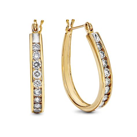 yellow gold hoop earrings chanel|yellow gold hoop earrings 14k.